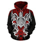 Hawaii Turtle Tribal Red Armor Art - 3D Hoodie