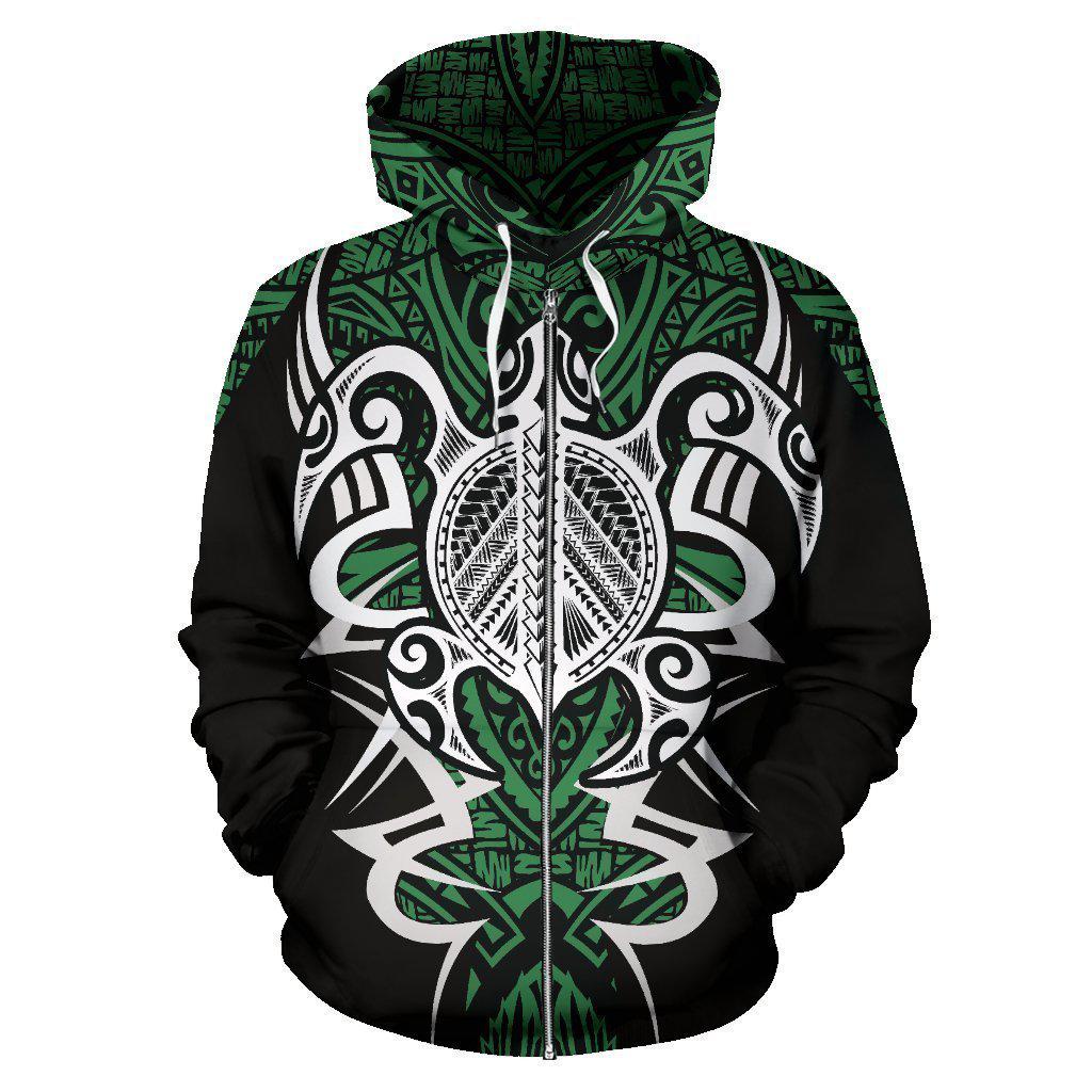 Hawaii Turtle Tribal Green Armor Art - 3D Hoodie