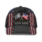 Custom Name Racing American Flag 1 – Classic Cap
