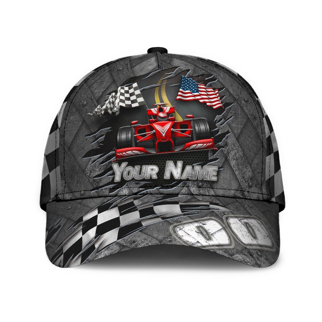 Custom Racing Speed Lover American Flag – Classic Cap