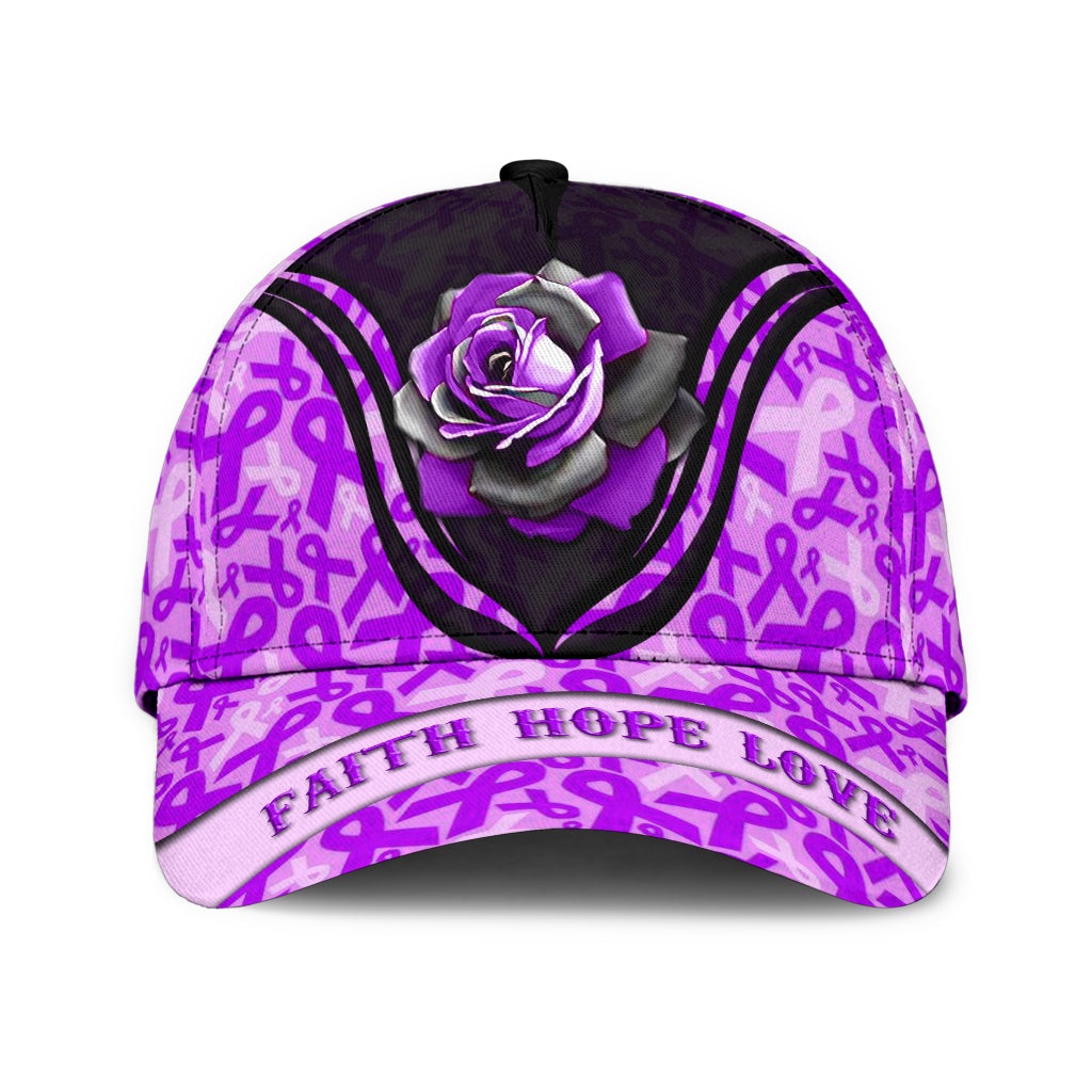 Fibromyalgia Awareness Rose Support Style – Classic Cap
