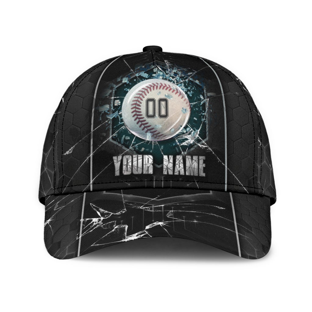 Custom Baseball Breaking Personalized Name Number – Classic Cap