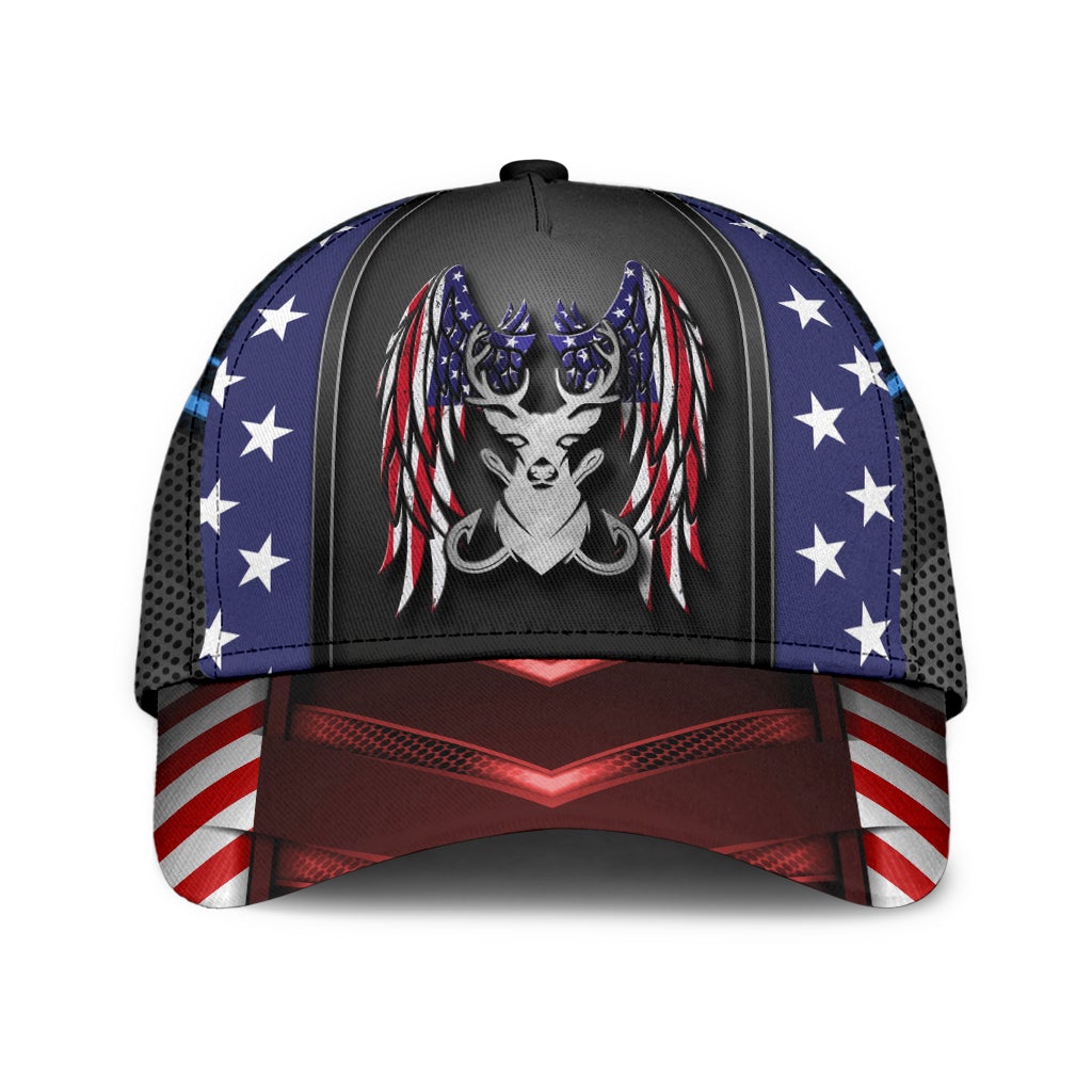 Hunting Fishing Wings American Flag – Classic Cap