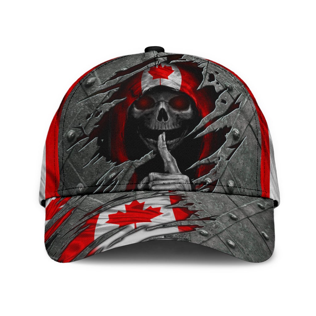 Skull Canada Flag Vibes – Classic Cap