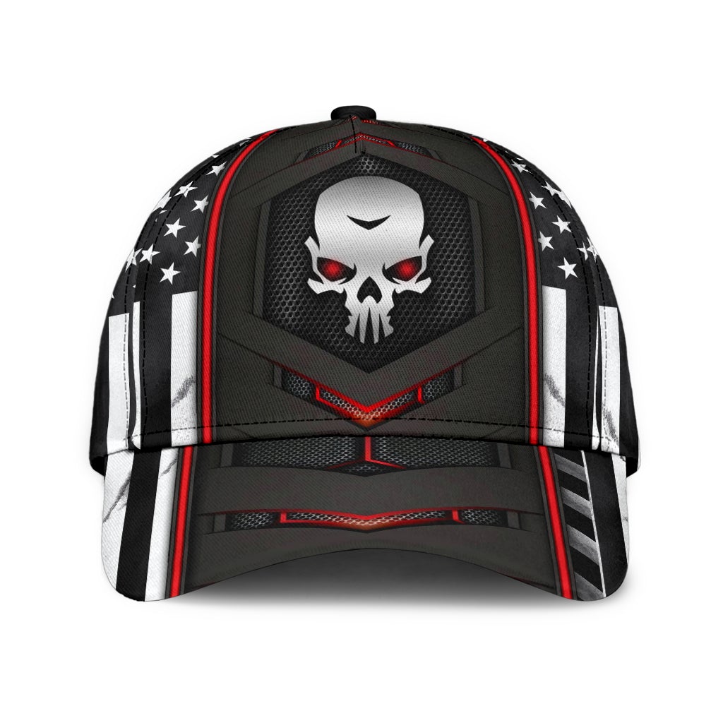 Skull Red Flag Carbon American – Classic Cap