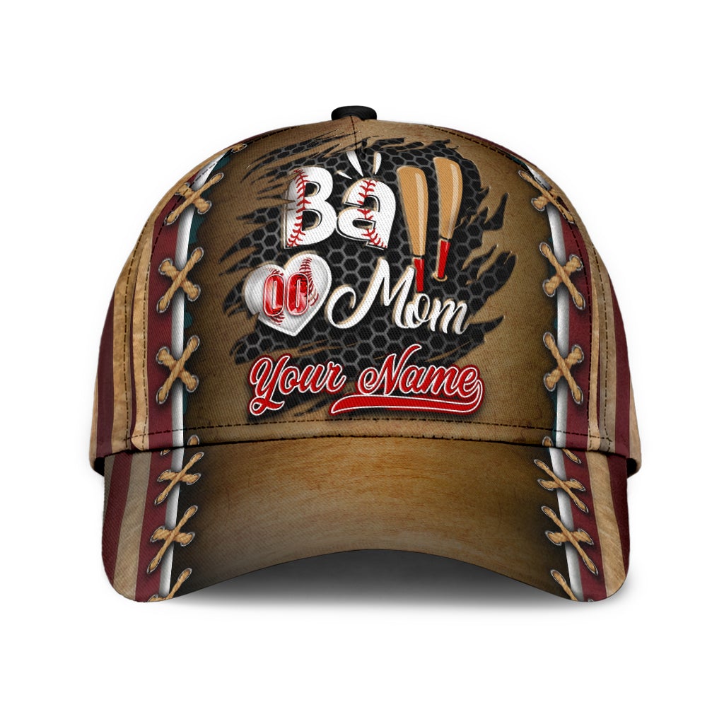 Custom Baseball Mom Personalized Name Number – Classic Cap