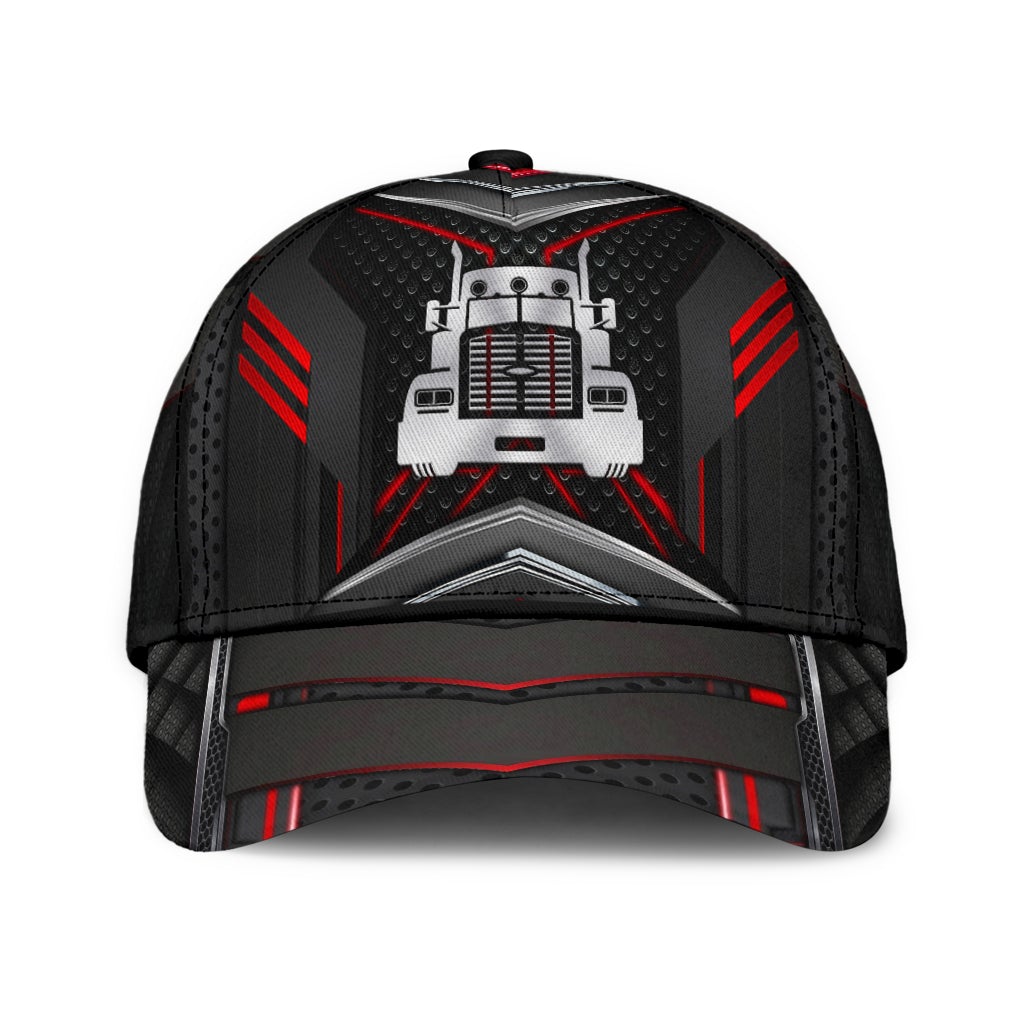 Truck Metal Carbon Black Red – Classic Cap