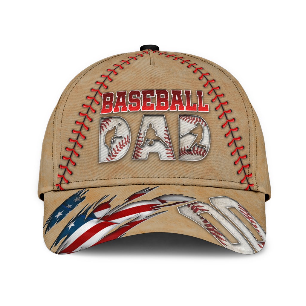 Custom Love Baseball Dad Personalized Number – Classic Cap