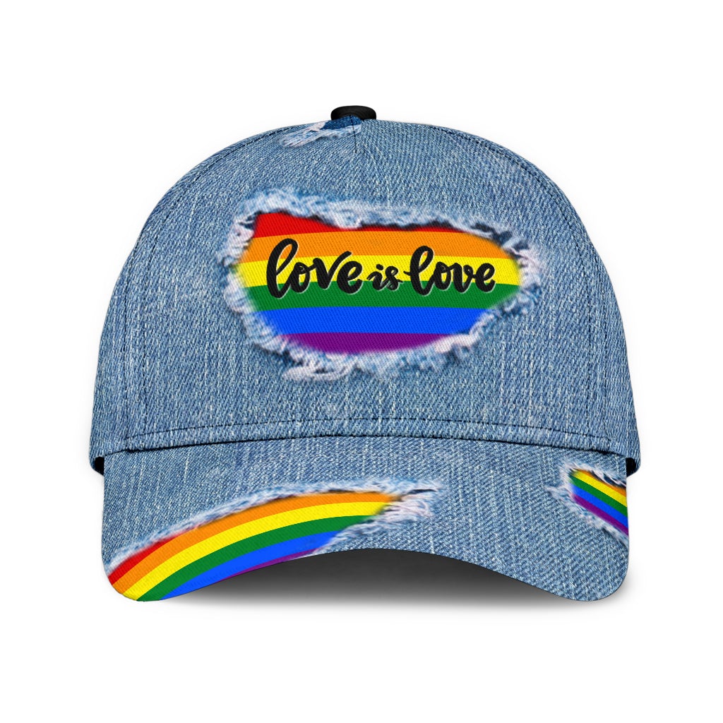 Love Is Love Jean Pride Pattern – Classic Cap