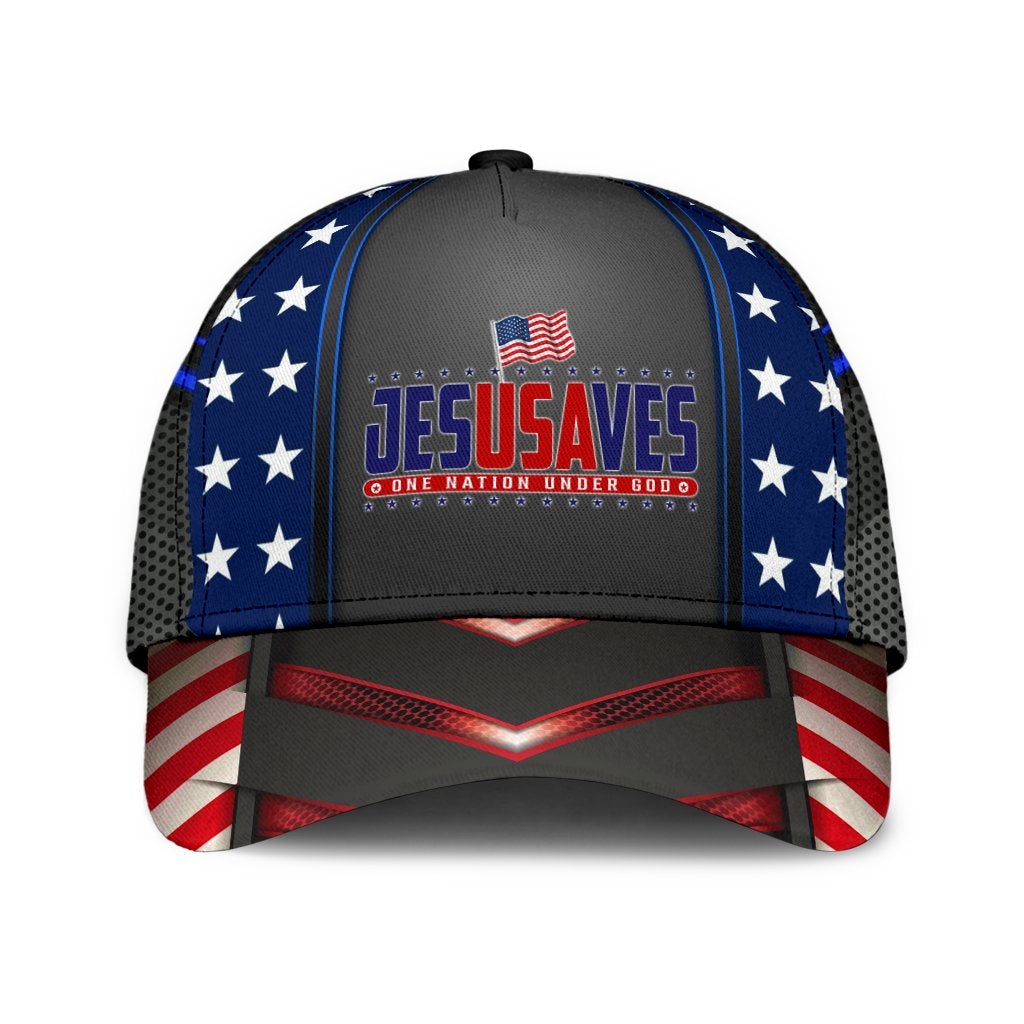 Faith Saves One Nation Under God – Classic Cap