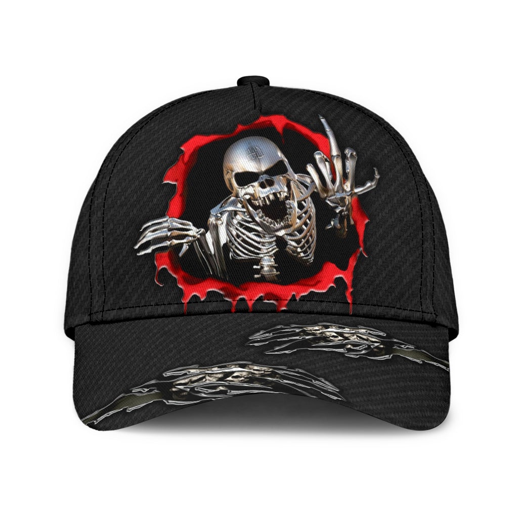 Horror Torn Skull Dark Style – Classic Cap