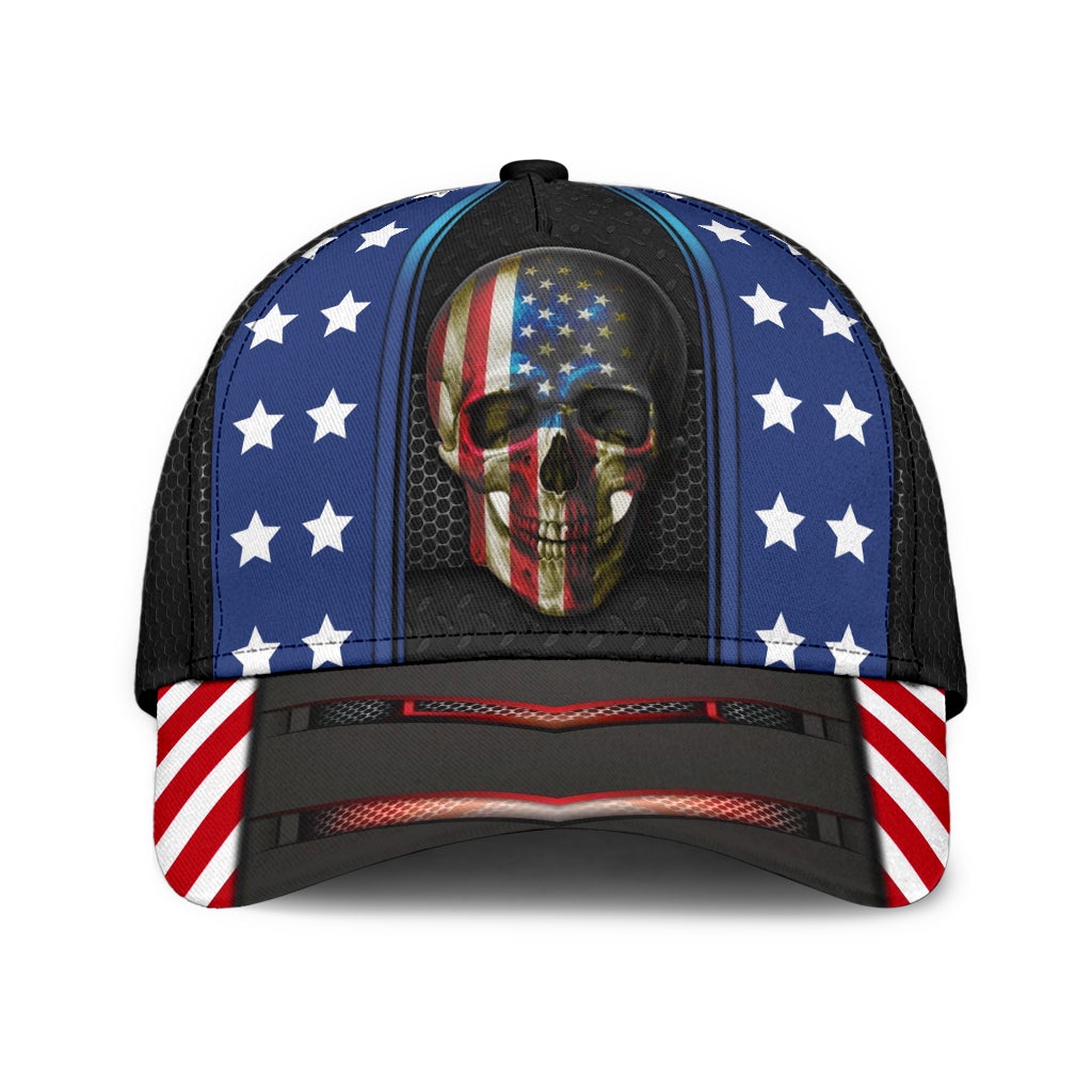 American Skull Carbon Pattern – Classic Cap