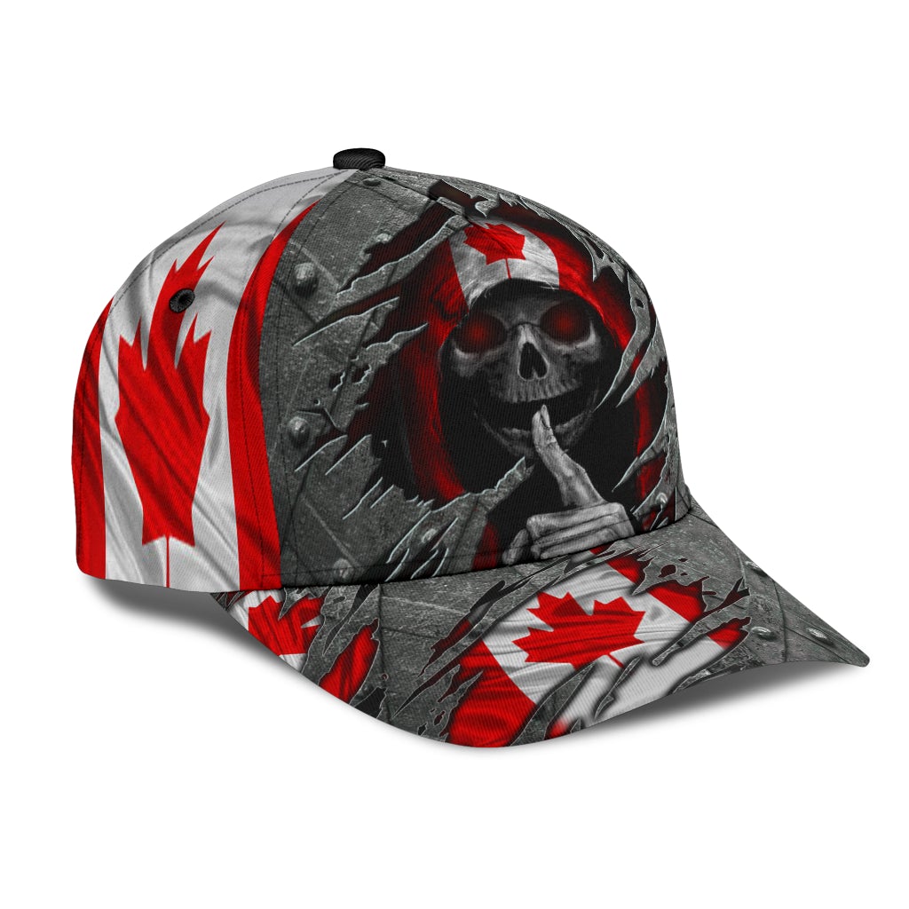 Skull Canada Flag Vibes – Classic Cap
