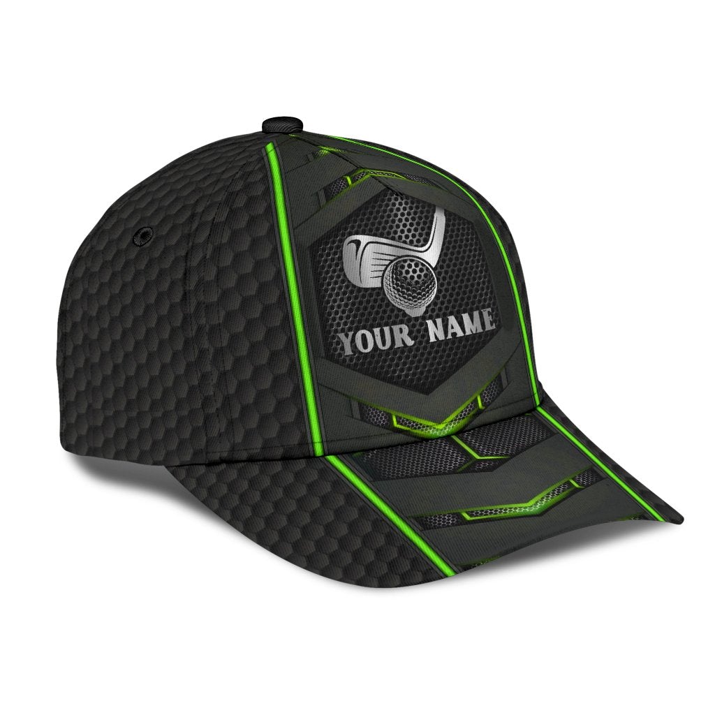 Custom Black Carbon Golf Personalized Name – Classic Cap