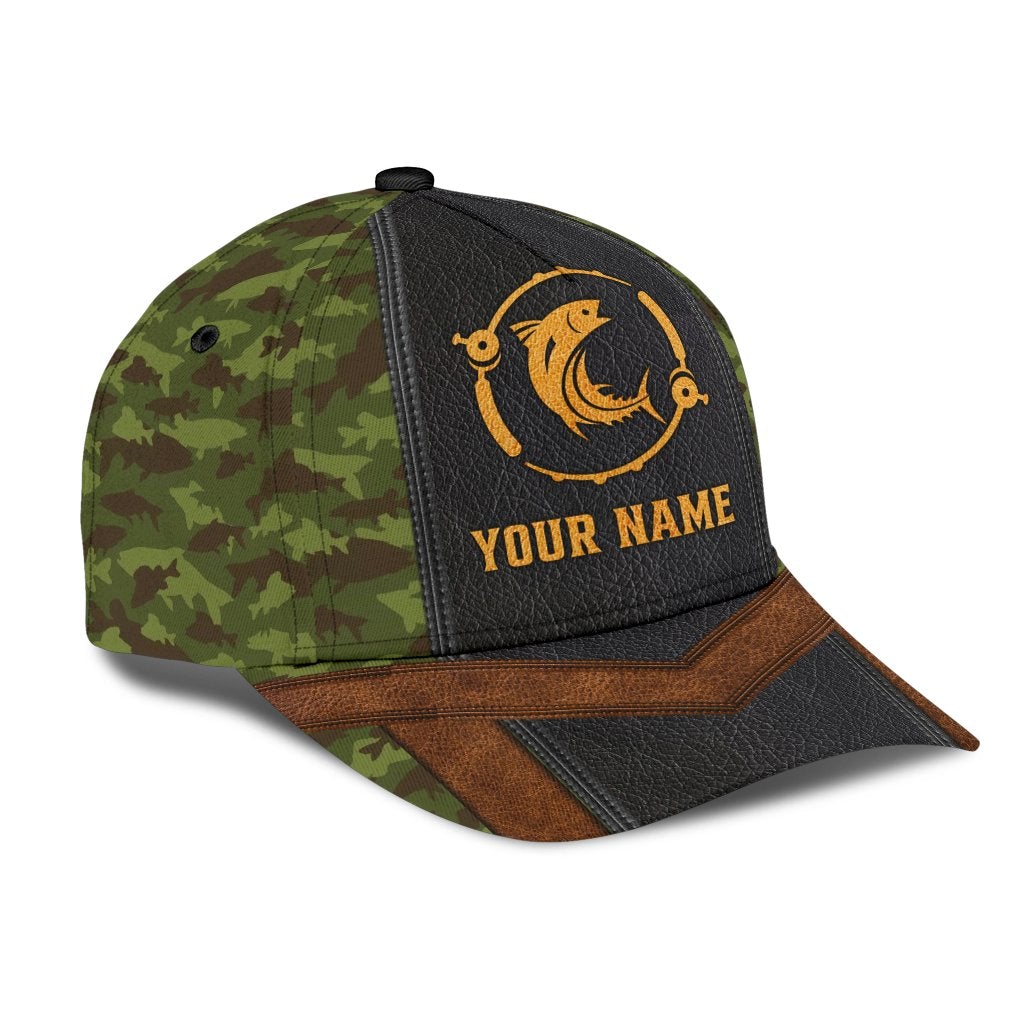Custom Fishing Camouflage Personalized Name – Classic Cap