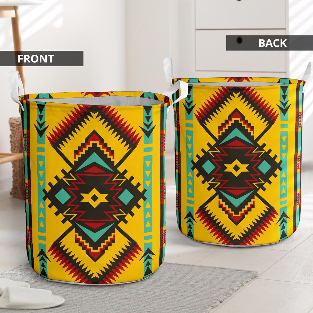 Native Americans Legend Life Yellow Style – Laundry Basket - Owls Matrix LTD