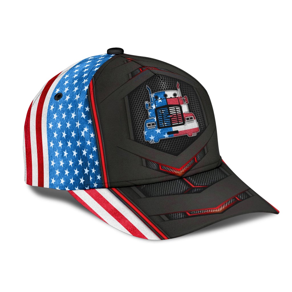 Truck American Flag Driver Pride Style – Classic Cap