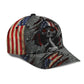 Skull American Flag Patriotic Style – Classic Cap