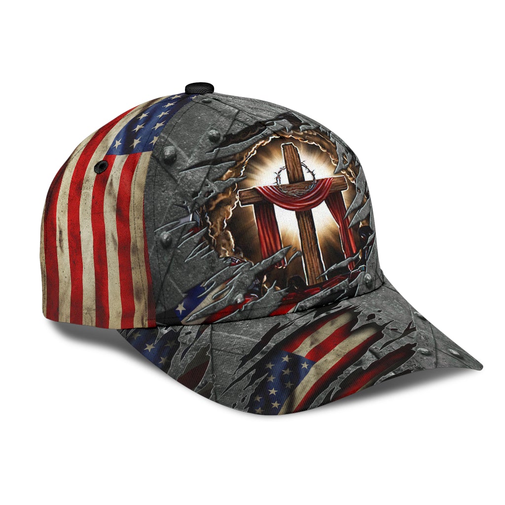 Faith Cross US Flag – Classic Cap
