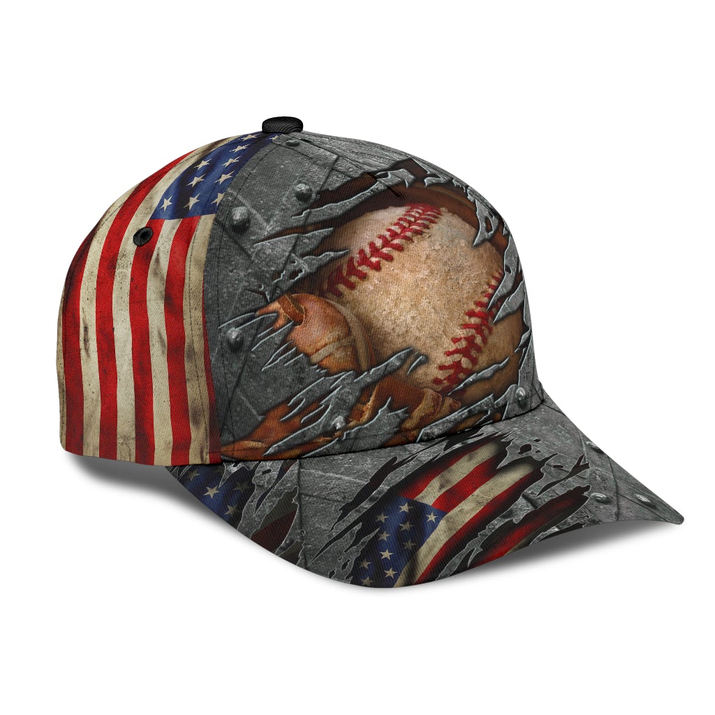 Baseball Crack US Flag – Classic Cap
