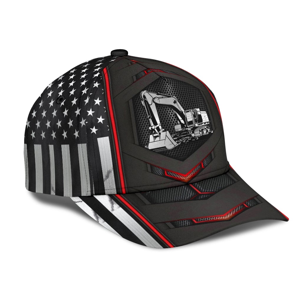 Excavator Red Flag Carbon – Classic Cap