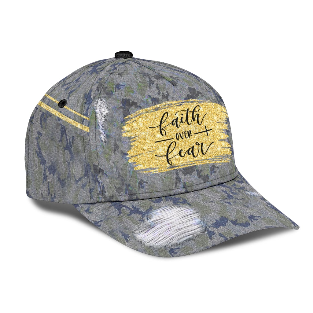 Faith Over Fear Camo Vibes – Classic Cap