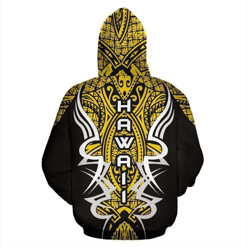 Hawaii Turtle Tribal Yellow Armor Art - 3D Hoodie