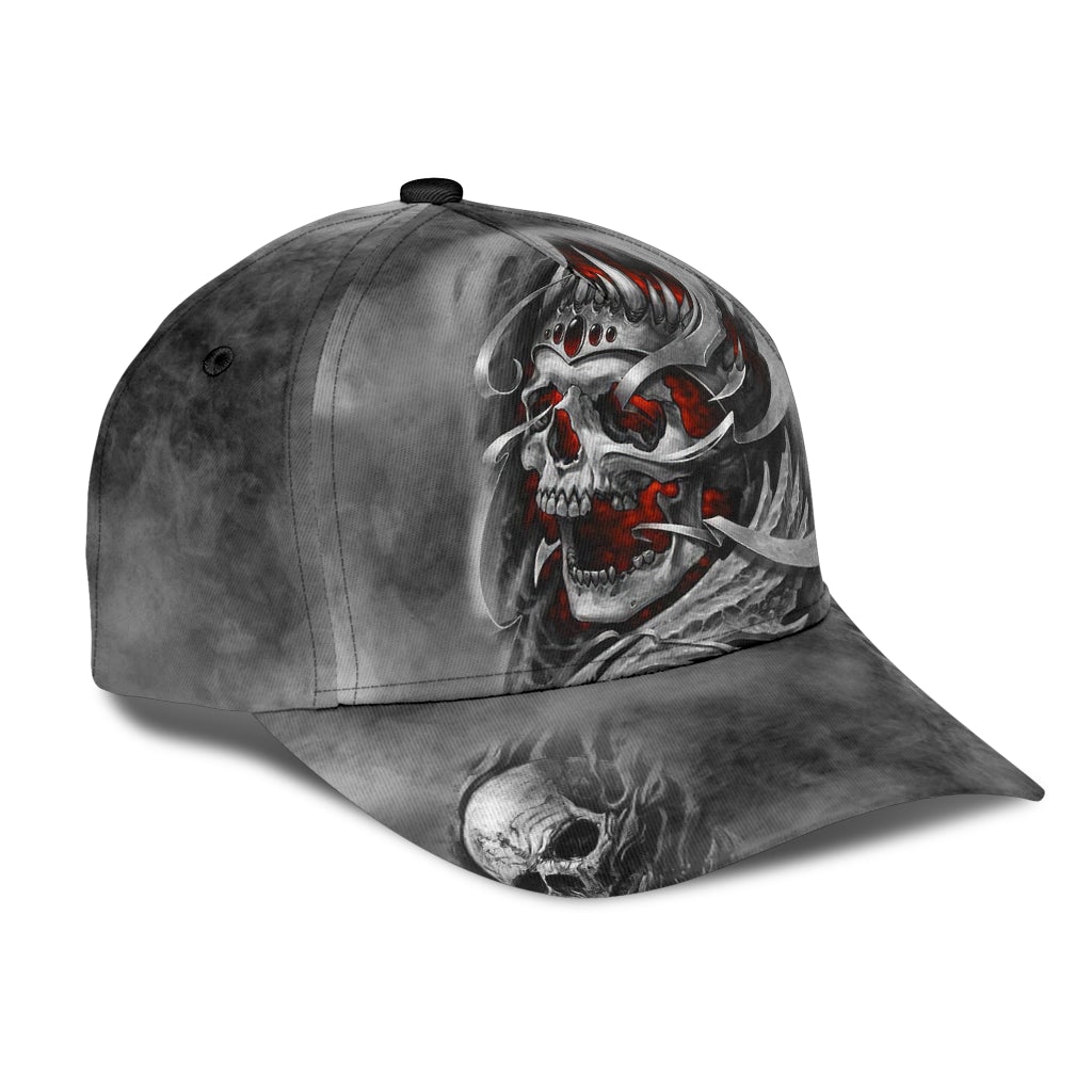 Skull Grey Pattern Style – Classic Cap