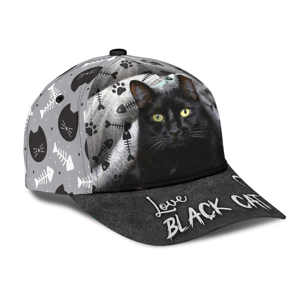 Love Black Cat Pet Lover Style – Classic Cap
