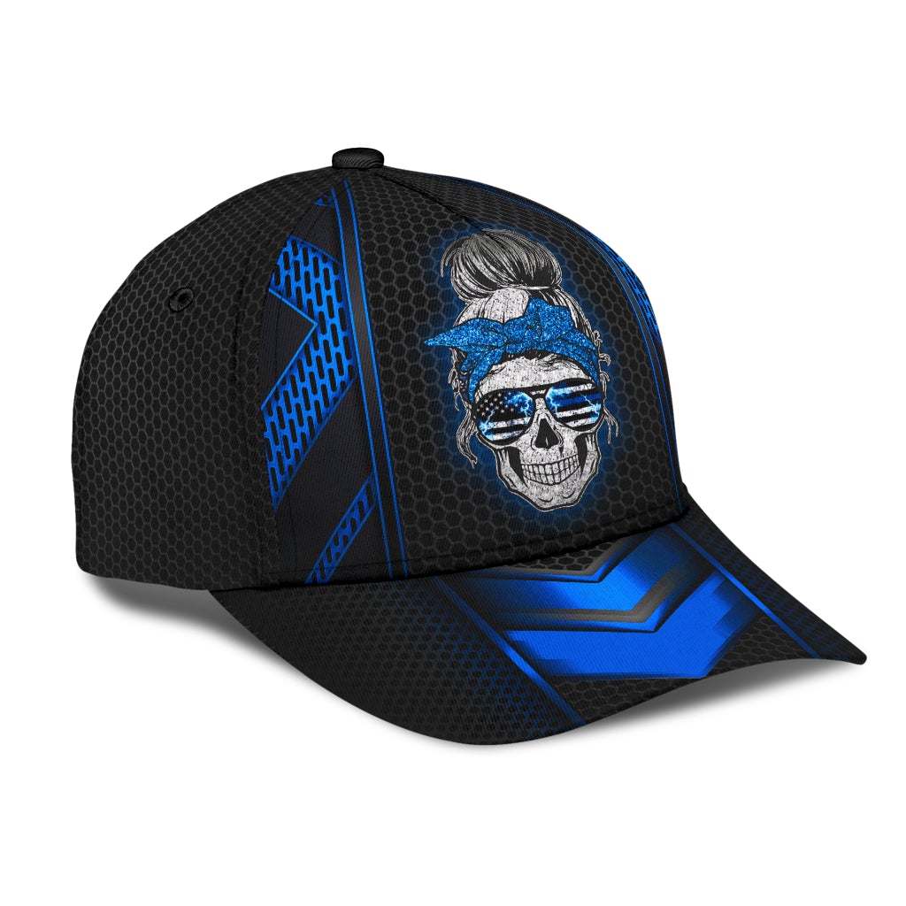 Thunder Blue Skull Storm Style – Classic Cap