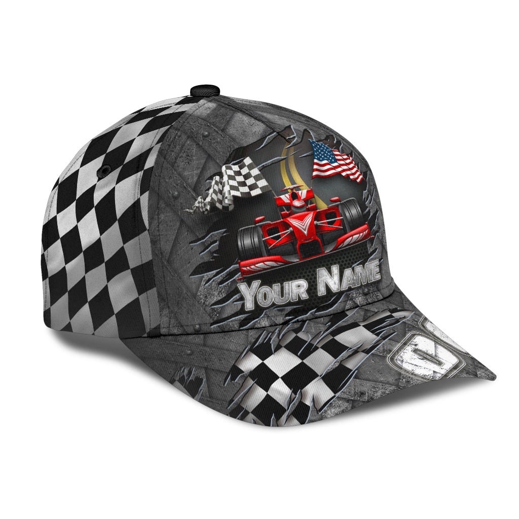 Custom Racing Speed Lover American Flag – Classic Cap