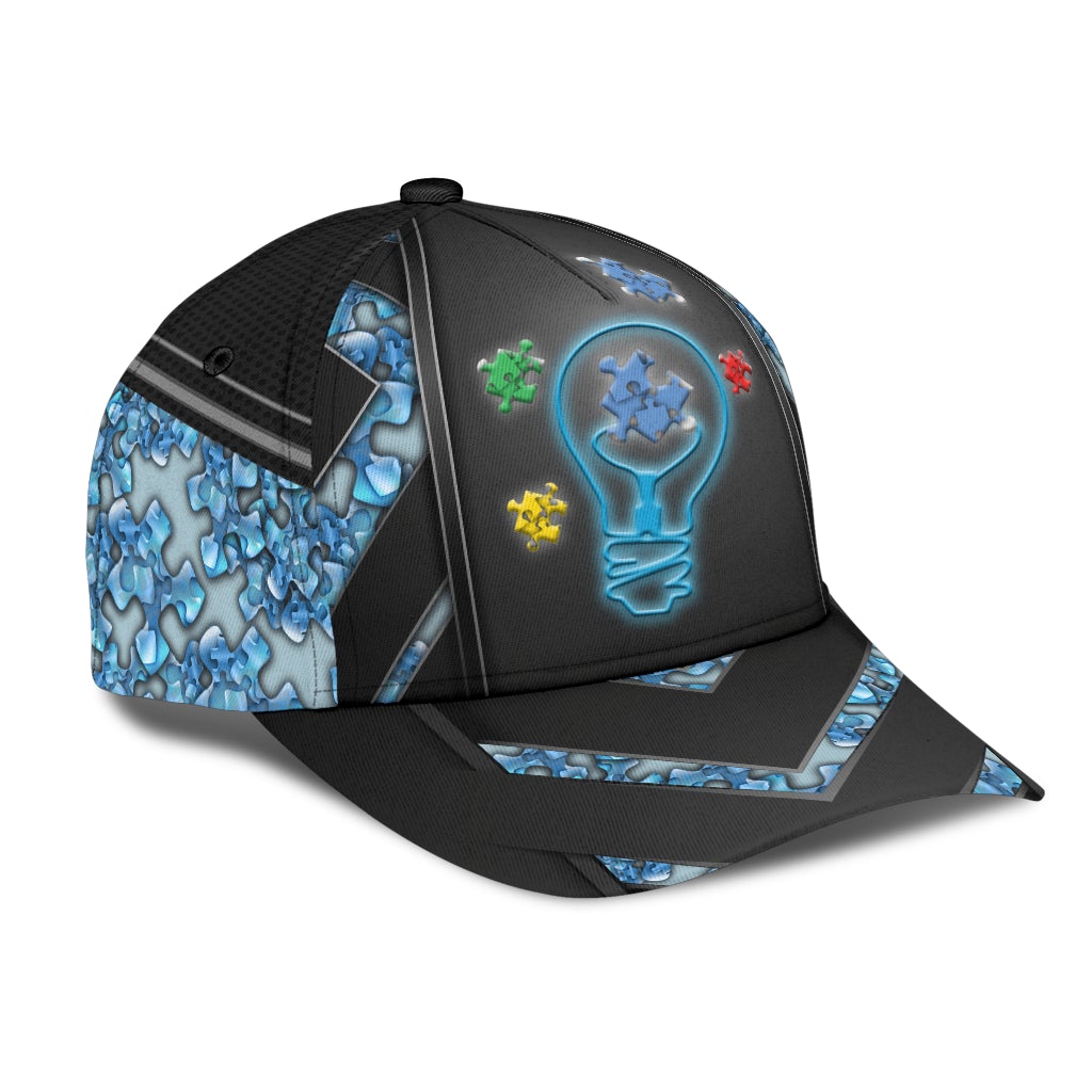 Blue Autism Awareness Support Style – Classic Cap