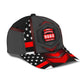 Custom Firefighter US Flag Red Carbon Rank – Classic Cap