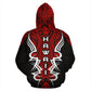 Hawaii Turtle Tribal Red Armor Art - 3D Hoodie