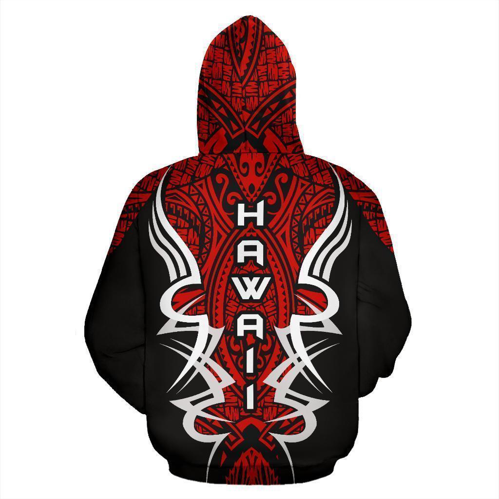 Hawaii Turtle Tribal Red Armor Art - 3D Hoodie