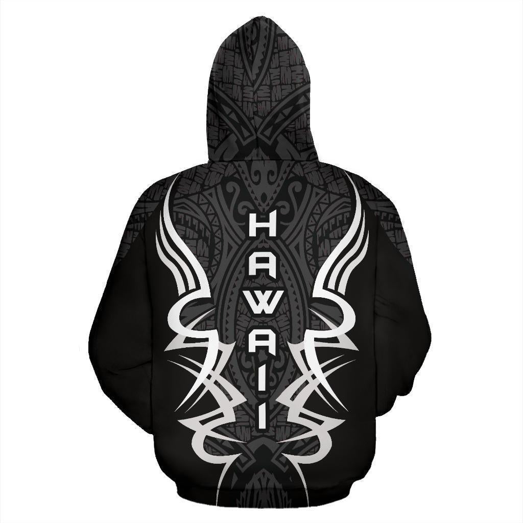 Hawaii Turtle Tribal Gray Armor Art - 3D Hoodie