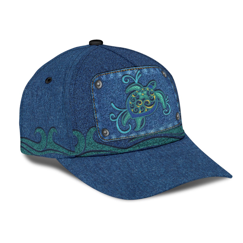 Turtle Jean Style Personalized Name – Classic Cap
