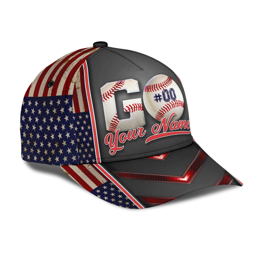 Custom Baseball Go Personalized Name Number – Classic Cap