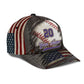Custom Baseball Crack American Flag – Classic Cap