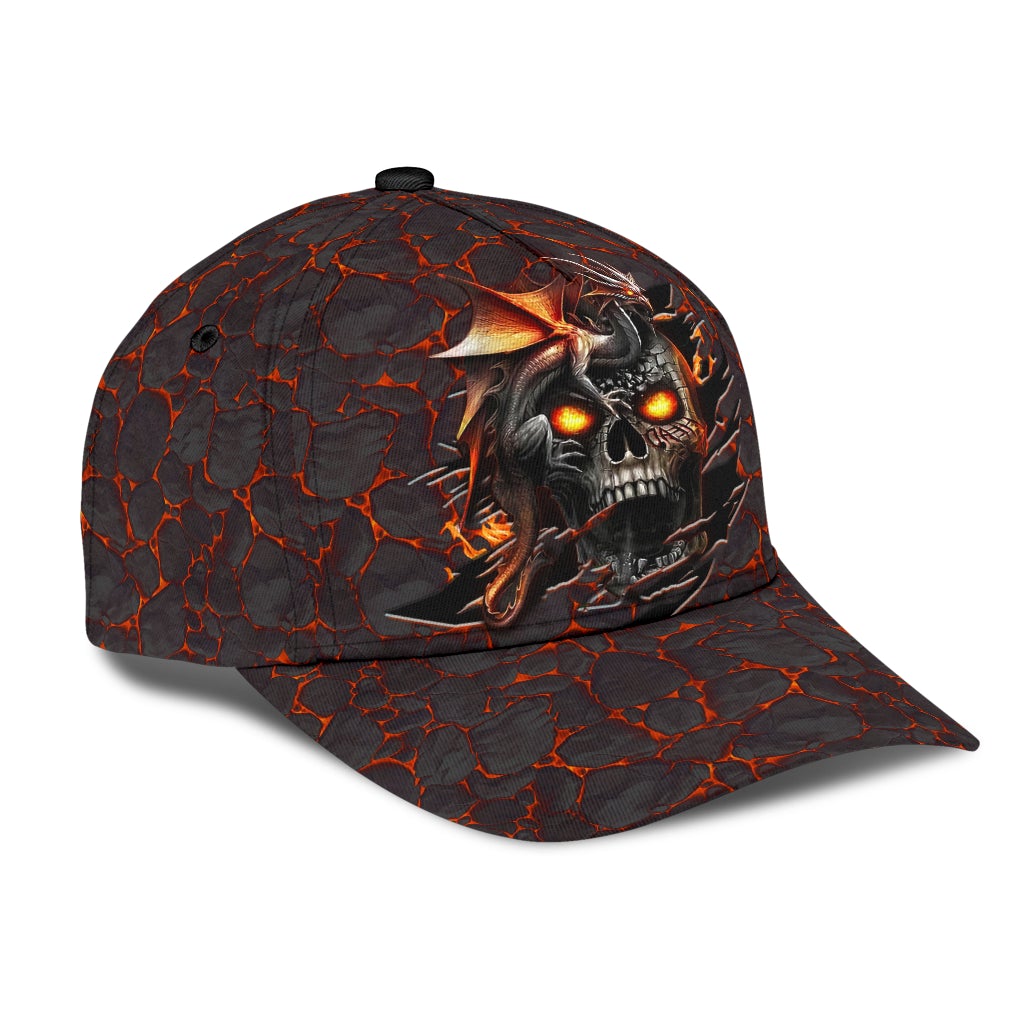 Skull Dragon Fire Fantasy Style – Classic Cap