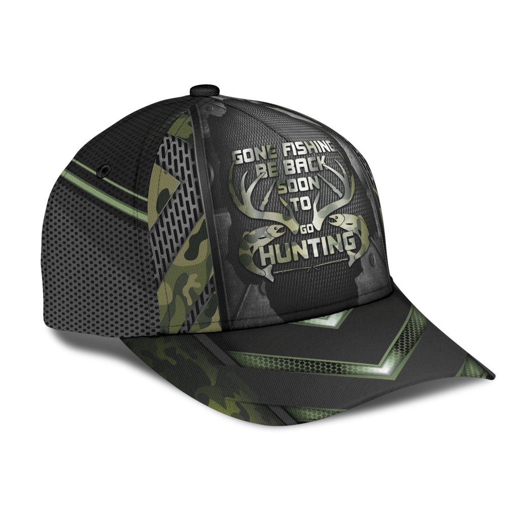 Gone Fishing Back To Hunting – Classic Cap