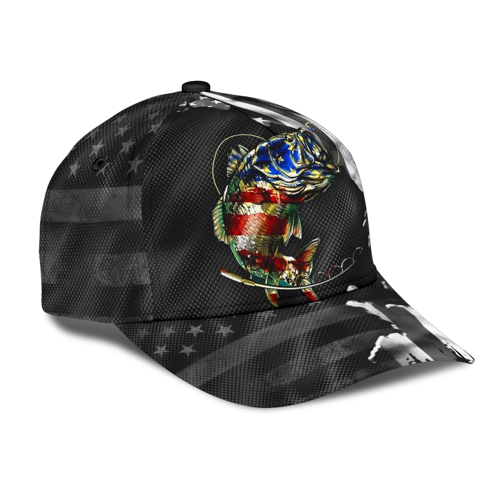 Fishing American Flag Outdoor Style – Classic Cap