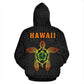 Hula Girl Turtle Hibiscus Art - 3D Hoodie