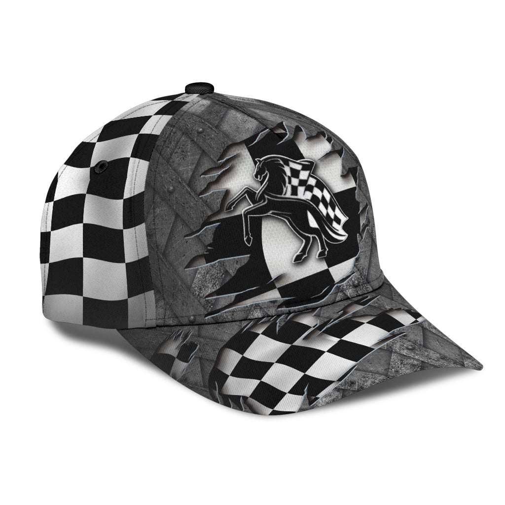 Horse Racing Black Style Speed Theme – Classic Cap