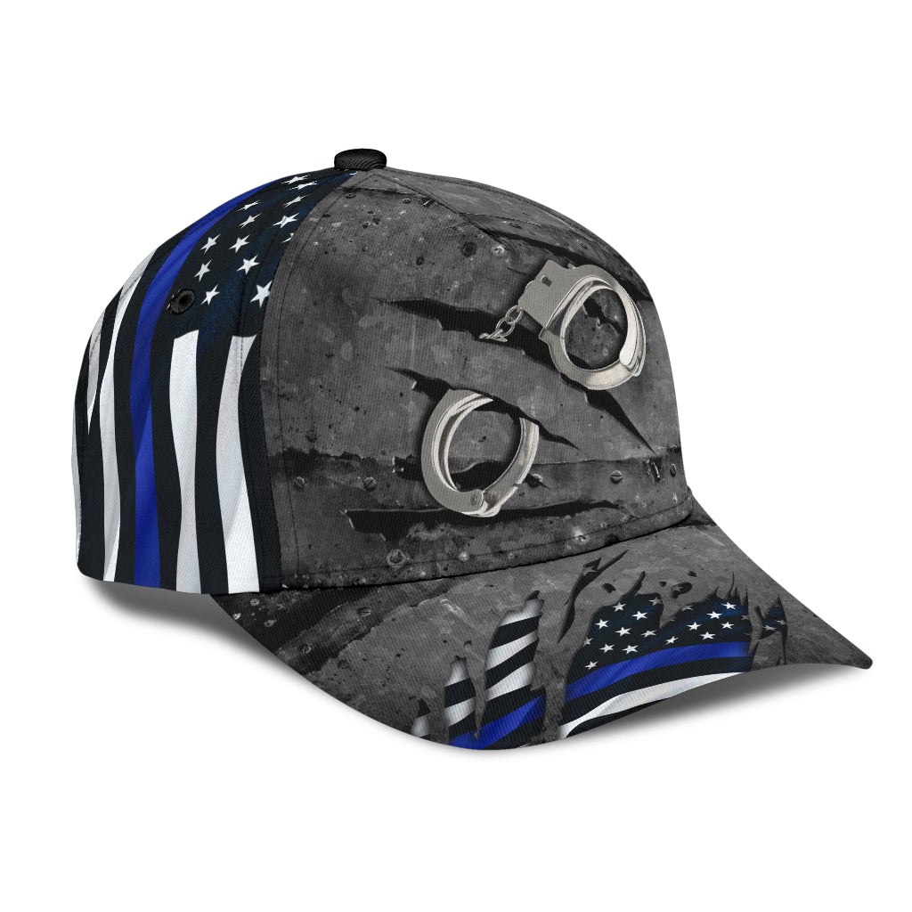 Back The Blue Crack US Flag Police – Classic Cap
