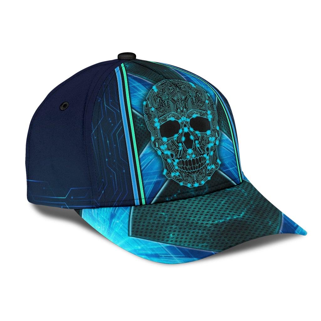 Modern Electric Skull Tech Style – Classic Cap