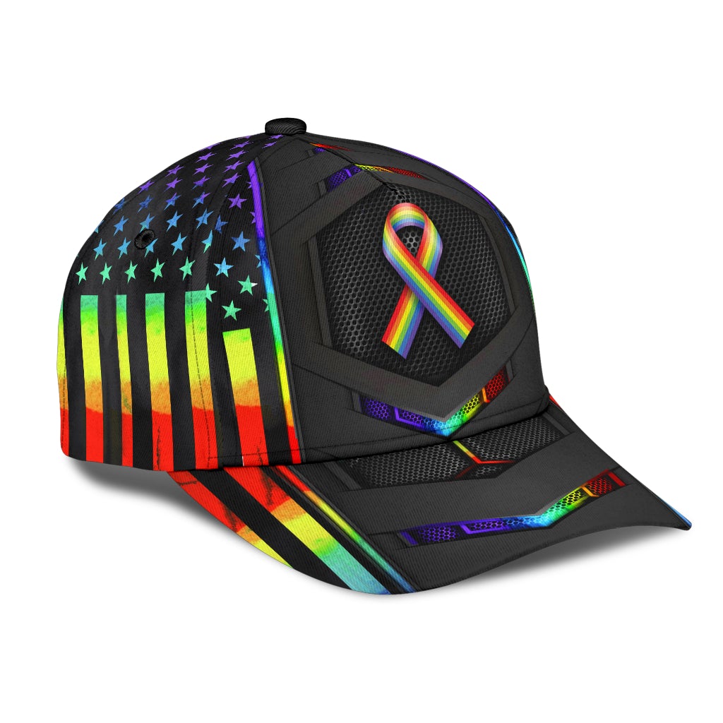 LGBT Ribbon Carbon Pride Style – Classic Cap