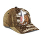 Lion Lamb Faith Cross American Flag – Classic Cap