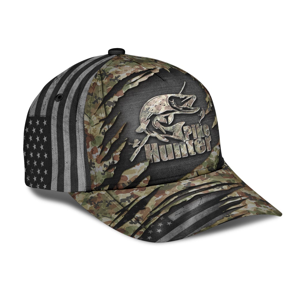 Fishing Pike Hunter Hunting Classic Cap