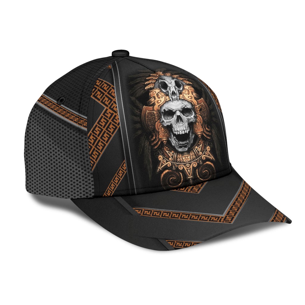 Skull Ancient Greek Pattern – Classic Cap